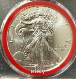 2021 (s) Emergency Silver Eagle Pcgs Ms70 Fdoi Mercanti Mint Engraver Series Red