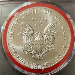 2021 (s) Emergency Silver Eagle Pcgs Ms70 Fdoi Mercanti Mint Engraver Series Red