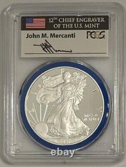 2021-w Pcgs Pr70dcam Silver Eagle Type 1 Mint Engraver Series Fdoi Mercanti