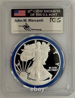 2021-w Pcgs Pr70dcam Silver Eagle Type 1 Mint Engraver Series Fdoi Mercanti