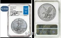 2022 $1 Type 2 American Silver Eagle NGC MS70 ER RYDER (MINT DIRECTOR) Pre Sale