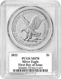 2022 American Silver Eagle FDI PCGS MS70 Jim Peed U. S. Mint Designer Signed