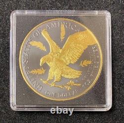 2022 American Silver Eagle Golden Ring 1oz Silver Coin Ennobled by Germania Mint