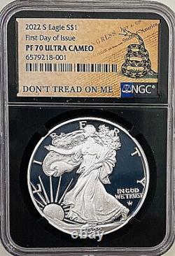 2022-S Proof Silver Eagle $1 NGC PF70 FIRST DAY OF ISSUE Don't Tread On Me