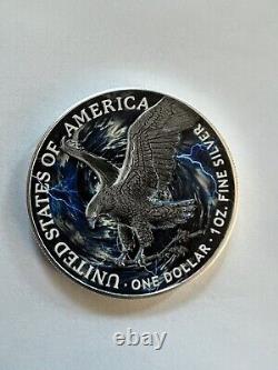 2022 Silver Eagle Storm ll Only 500 Minted Number 452 of 500.999 Pure Silver