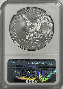 2022 W $1 Ngc Ms70 Fdoi First Day Of Issue Burnished Silver American Eagle 1st