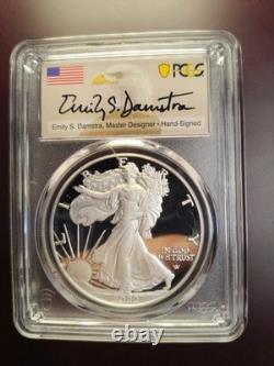 2022 W American Silver Eagle PR70 DCAM Emily Damstra Advanced Release E-101