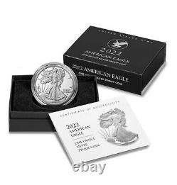 2022 W American Silver Eagle Proof Dcam. 999 One Ounce With COA Monster Toning
