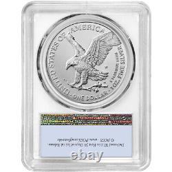 2022-W Burnished $1 American Silver Eagle PCGS SP70 FS Flag Label White Frame