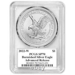 2022 W Burnished American Silver Eagle SP 70 PCGS Advanced Release Emily Damstra