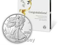 2022-W Proof Mint Silver Eagle Congratulations Set 22RF SEALED - SET OF 3