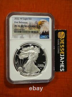 2022 W Proof Silver Eagle Ngc Pf70 Ultra Cameo First Releases Bald Eagle Label