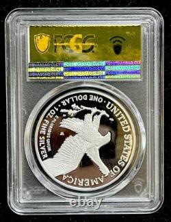 2022 W Silver Eagle Proof PCGS PR70 DCAM First Day Of Issue FDI Gold Foil Label