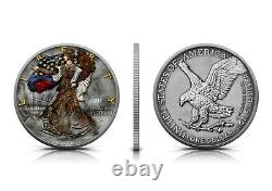 2023 $1 STEAM PUNK AMERICAN EAGLE Numbering 1 Oz Silver Antique Finish Coin