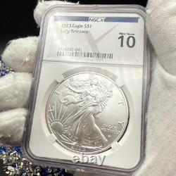 2023 $1 Silver Eagle Early Releases NGCX MS70 Rare 1 of 1,007 Spotless Mint