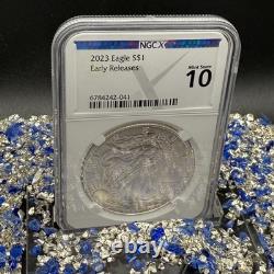 2023 $1 Silver Eagle Early Releases NGCX MS70 Rare 1 of 1,007 Spotless Mint