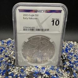2023 $1 Silver Eagle Early Releases NGCX MS70 Rare 1 of 1,007 Spotless Mint