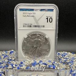 2023 $1 Silver Eagle Early Releases NGCX MS70 Rare 1 of 1,007 Spotless Mint