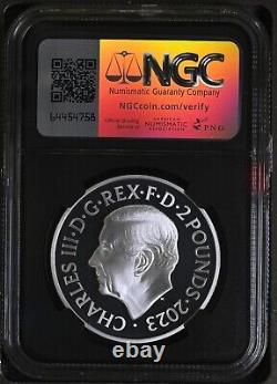 2023 1 oz Silver Mercanti Lion & Eagle NGC PF 70 Ultra Cameo FR Black Core withogp