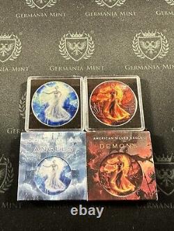 2023 American Silver Eagle 1 oz Silver Angels & Demons Colored Mintage 100 Each