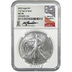 2023 American Silver Eagle MS 70 NGC First Day Issue Michael Gaudioso SKUOPC91