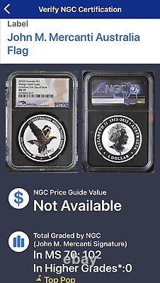 2023 Australia Wedge Tailed Eagle 1 oz Silver 1st Colorized First Day FDOI MS70