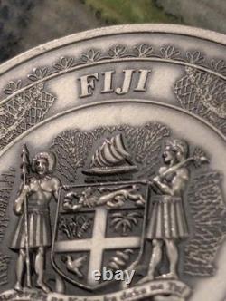 2023 Fiji $2 Black Eagle 2oz. 999 Silver Coin UHR Limited 999 Made Mint w Sleeve