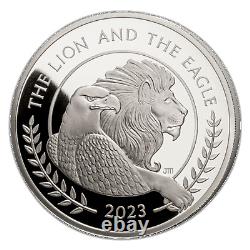 2023 Great Britain Mercanti Lion and Eagle 1-oz Silver Proof withOGP