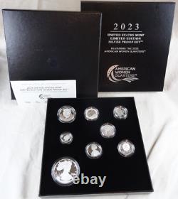 2023 Limited Edition Silver Proof Set US Mint 8 Coins OGP American Silver Eagle