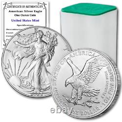 2023 Lot of (10) 1 Oz American Eagle Silver Bullion Coins Brilliant Uncirculat