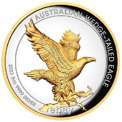 2023-P $8 Australia 5 Oz UHR WEDGE TAILED EAGLE GILT NGC PF70 First Day of Issue