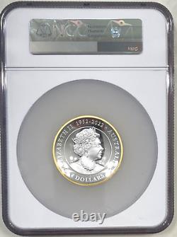 2023-P $8 Australia 5 Oz UHR WEDGE TAILED EAGLE GILT NGC PF70 First Day of Issue