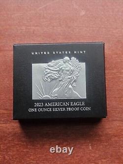 2023 S AMERICAN EAGLE 1 OZ Silver Proof Coin (23EM) With Box/COA