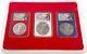 2023 Silver Eagle Red White Blue 3 Coin Set Ngc Ms70 Er Trump Label Display Case