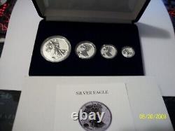2023 T-1 SILVER Eagle 4 coins Set Fractional in mint box and COA Fiji