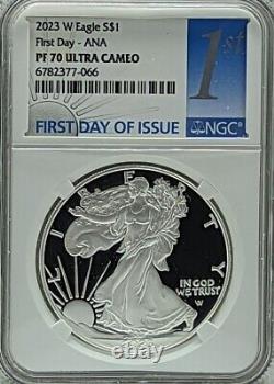 2023 W $1 Proof Silver Eagle NGC PF70 UC FDOI ANA Show Label