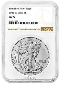 2023 W Burnished Silver Eagle NGC MS70 Brown Label