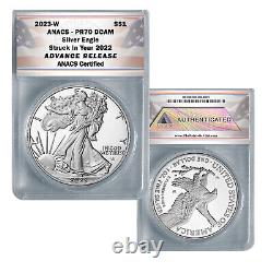 2023 W Proof $1 American Silver Eagle PR70 Advance Releases (struck 2022)