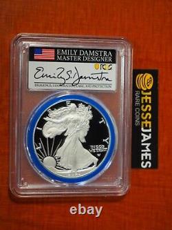 2023 W Proof Silver Eagle Pcgs Pr70 Dcam Emily Damstra Signed Fdi Phoenix Ana