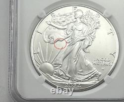 2024 $1 American Silver Eagle Mint Error Early Releases NGC MS69