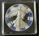 2024 1 Oz. 999 American Silver Eagle Blue Poker Chip Edition Colorized Ase /250