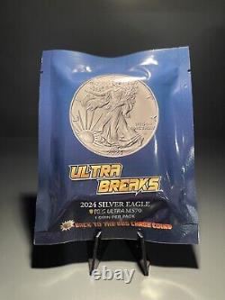 2024 $1 Pcgs Ultra Breaks Ms70 Silver Eagle Back To The 80's Sealed Pack Coin