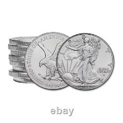 2024 1 oz American Silver Eagle Coin BU Lot of 10 Coins