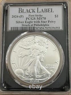 2024 ASE 1 oz Silver Eagle STAR PRIVY PCGS FS MS70 First Strike Limited 1 OF 100