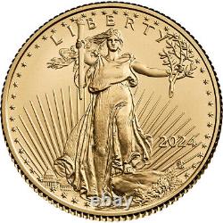 2024 American Gold Eagle 1/10 oz $5 NGC MS70 First Day Issue Grade 70 Black