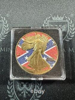 2024 American Silver Eagle Diamond Dusted & Gold Gilded Flag Edition Minted 500