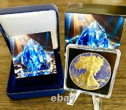 2024 American Silver Eagle Precious Stones Sapphire Dust Edition 1 oz Coin ASE