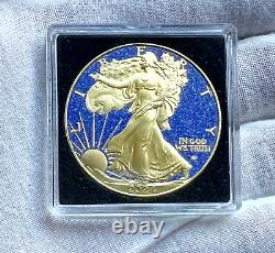 2024 American Silver Eagle Precious Stones Sapphire Dust Edition 1 oz Coin ASE