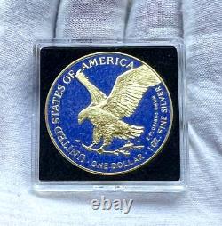 2024 American Silver Eagle Precious Stones Sapphire Dust Edition 1 oz Coin ASE