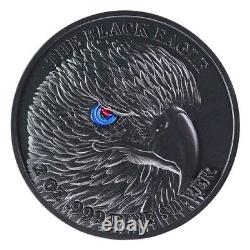 2024 Chad 2 oz Silver Black Eagle High Relief Coin. 999 RARE ONLY 1,000 MINTED